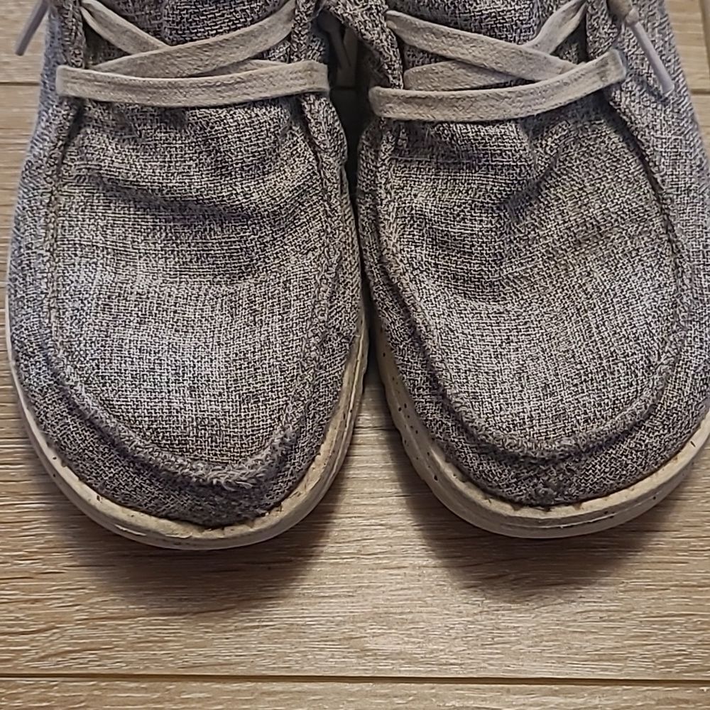 Hey dude size 7 Wendy shoes linen gray boho slip on comfy cozy y2k - Picture 2 of 14